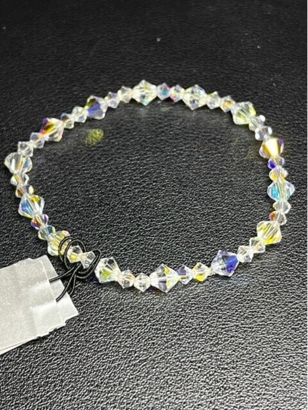 B6958 Crystale by L&J Stretch Bracelet Swarovski Elements Faceted Crystal AB